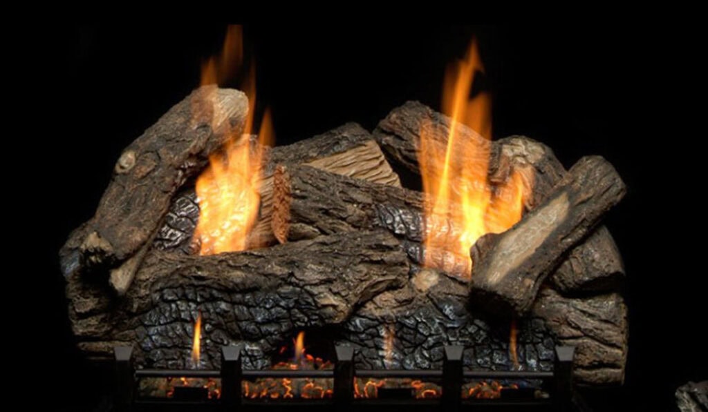Monessen Highland Oak Refractory Log Set with choice of Vent Free Burner