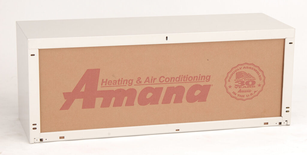 Amana 42" Galvanized Insulated Steel Wall Sleeve in a Quiet White color. 