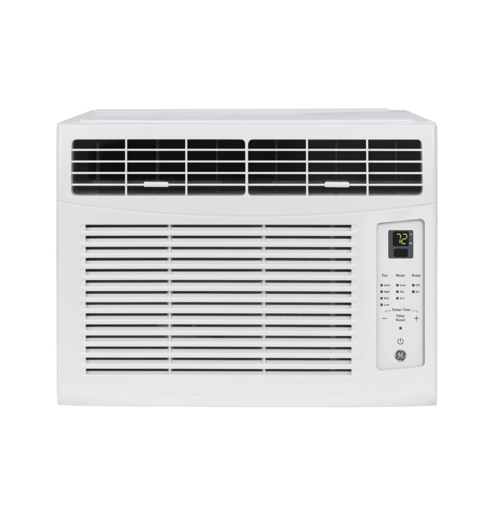 GE 6,000 BTU Window Air Conditioner uses R32 Refrigerant and comes with Remote. 